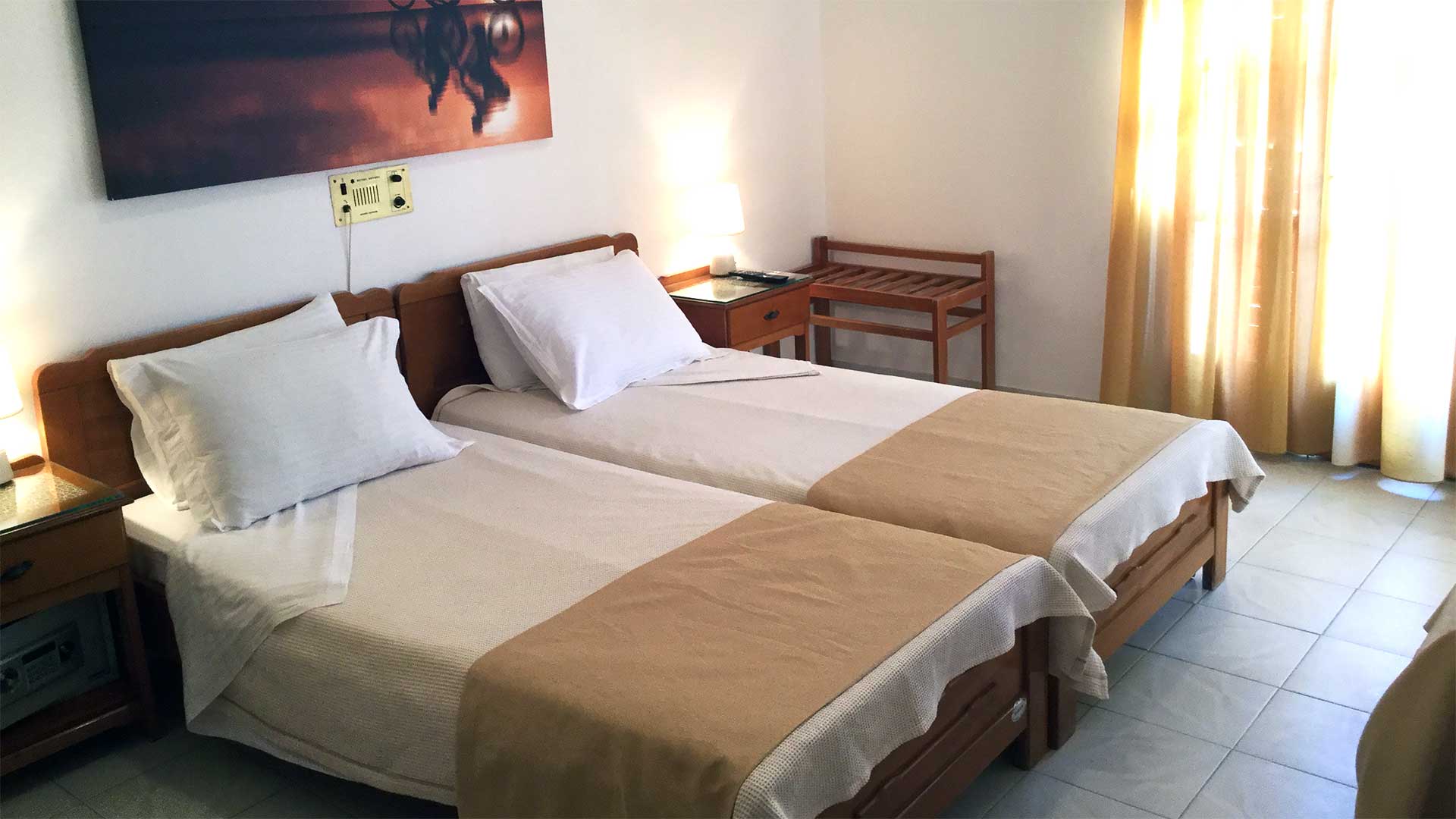 Interior of hotel Asteri in Serifos