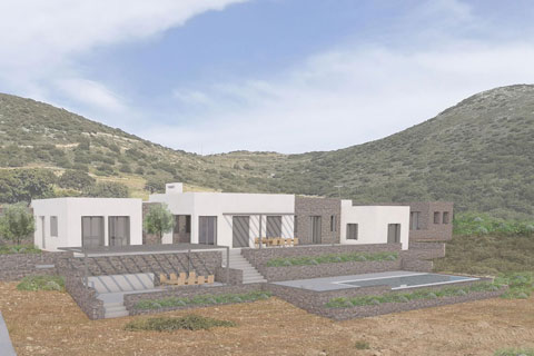 Σχεδιασμός κατοικίας με πισίνα στην Πάρο