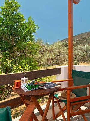 Μπαλκόνι με θέα στον κήπο