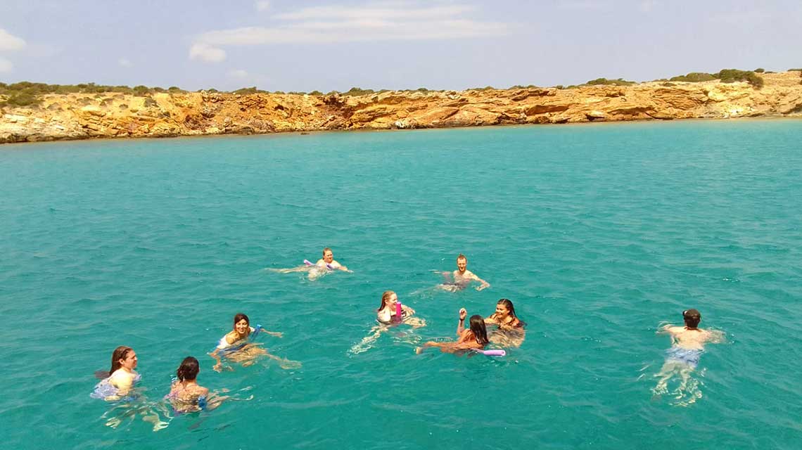 swimming in paros